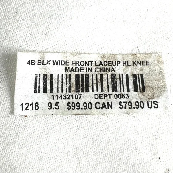 Torrid Wide Calf Women Size 9.5 Black Faux Leather Boot Knee High Lace up Zip - Picture 11 of 11